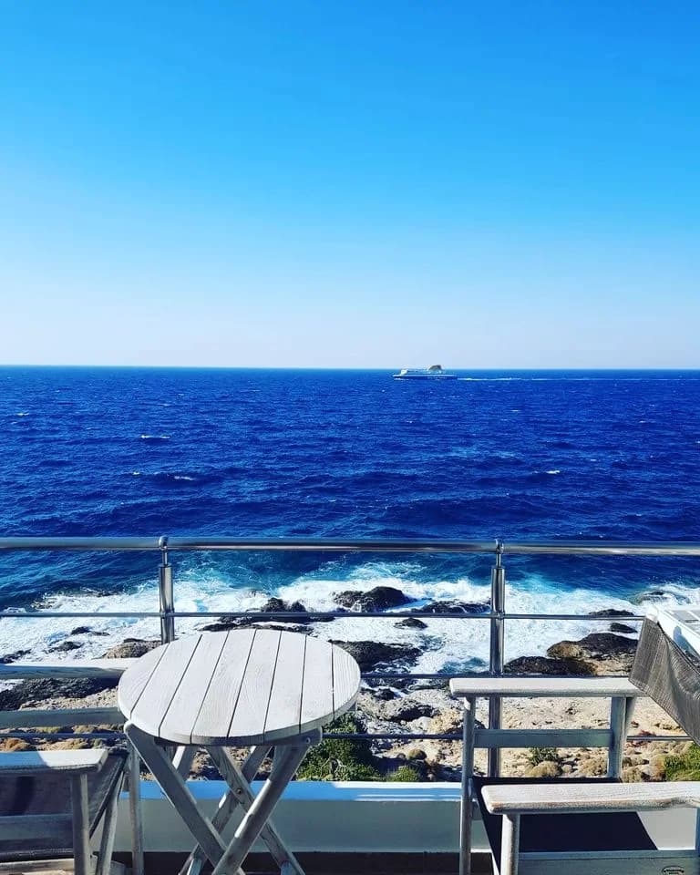 A Kochili balcony looking over the Aegean