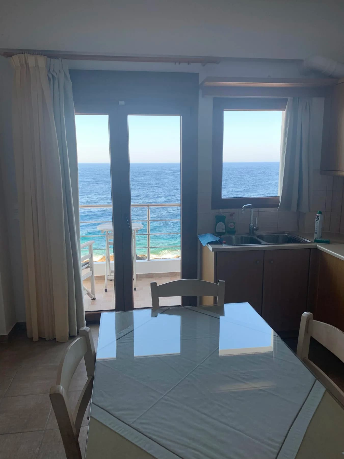 Kochili apartment with a view toward the Aegean Sea