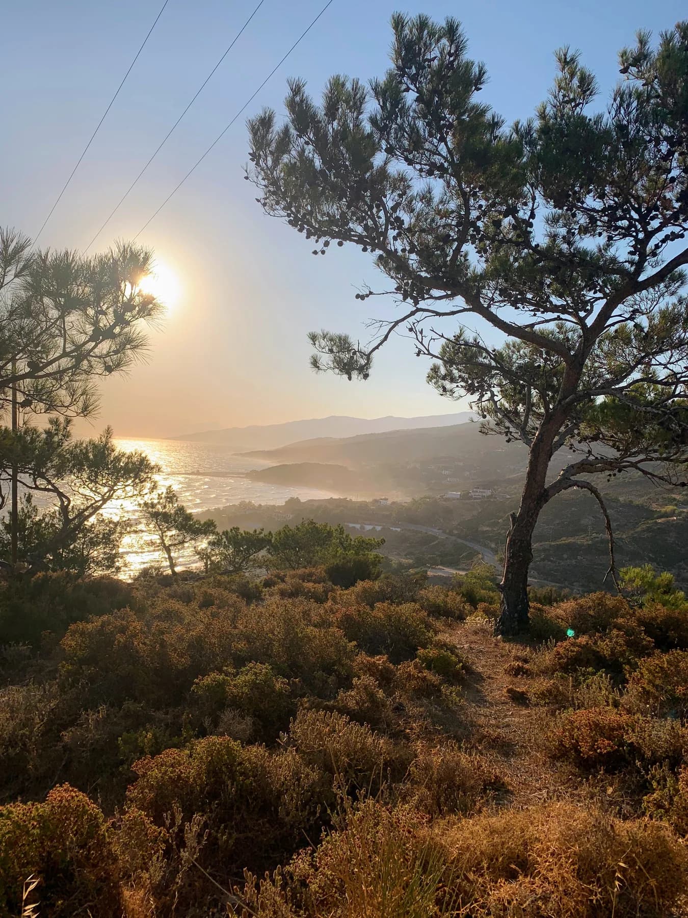 Western Ikaria's mountain landscape and sea